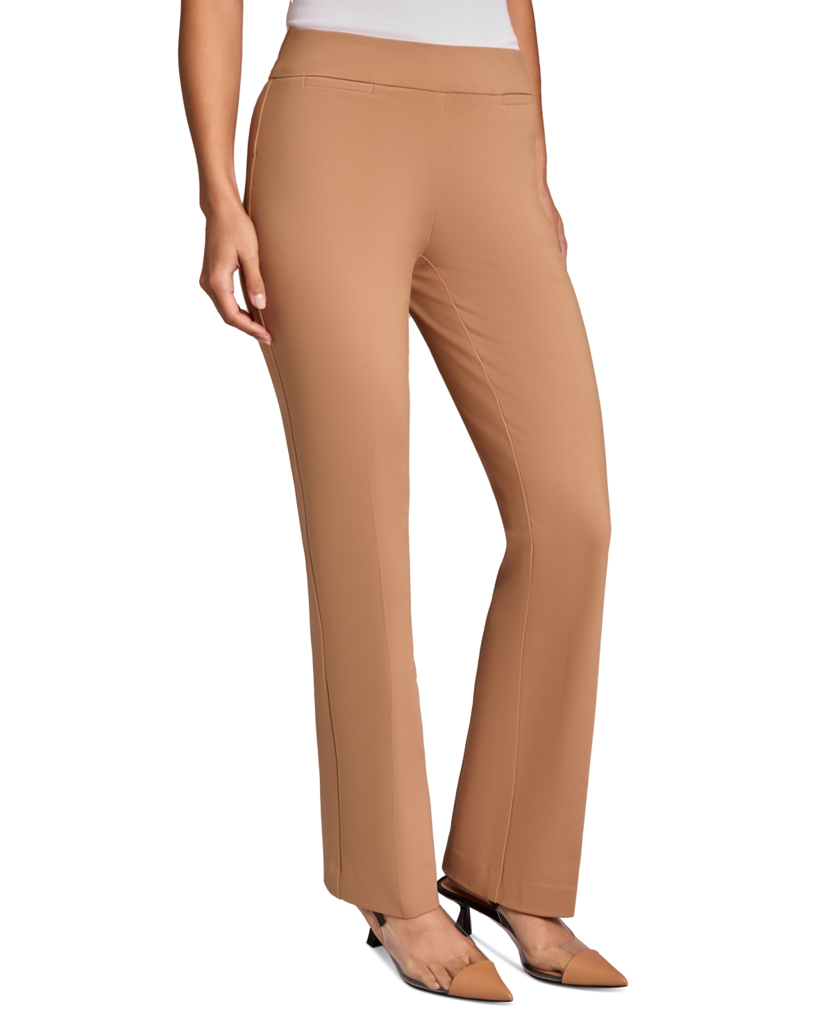 Jones New York Petite Mid-Rise Bootcut Pull-On Pants