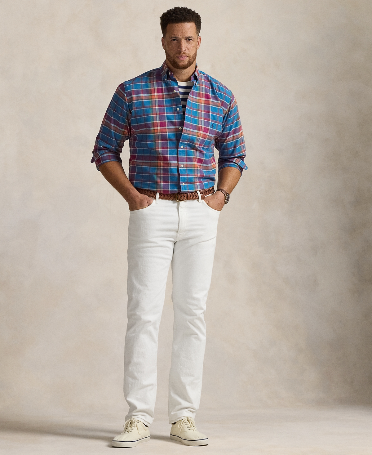 Polo Ralph Lauren Men's Big & Tall Plaid Oxford Shirt