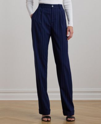 Lauren Ralph Lauren - Women's Pinstripe Wool-Blend Twill Pants