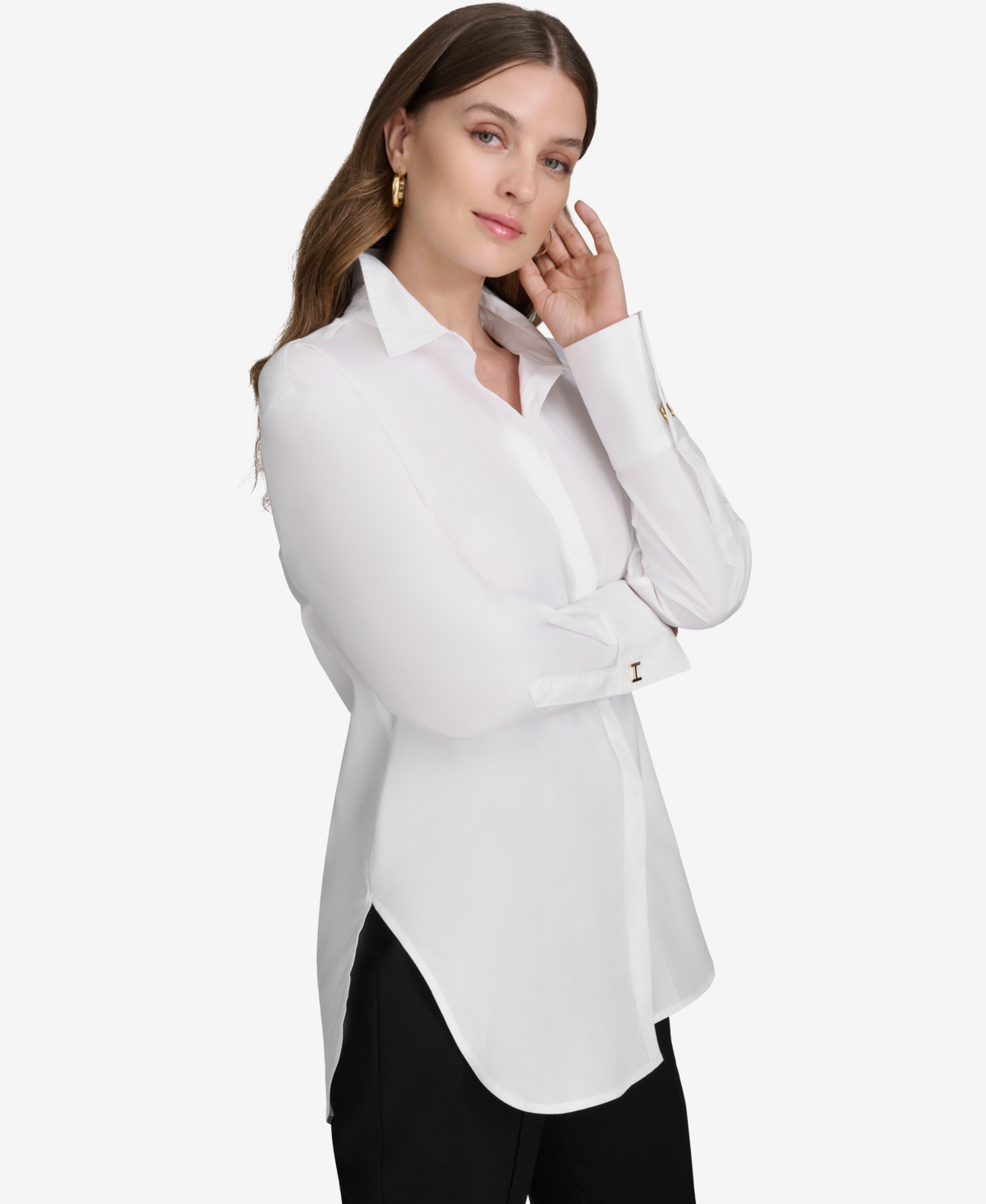 Halston Women's Classic Oversized Shirt