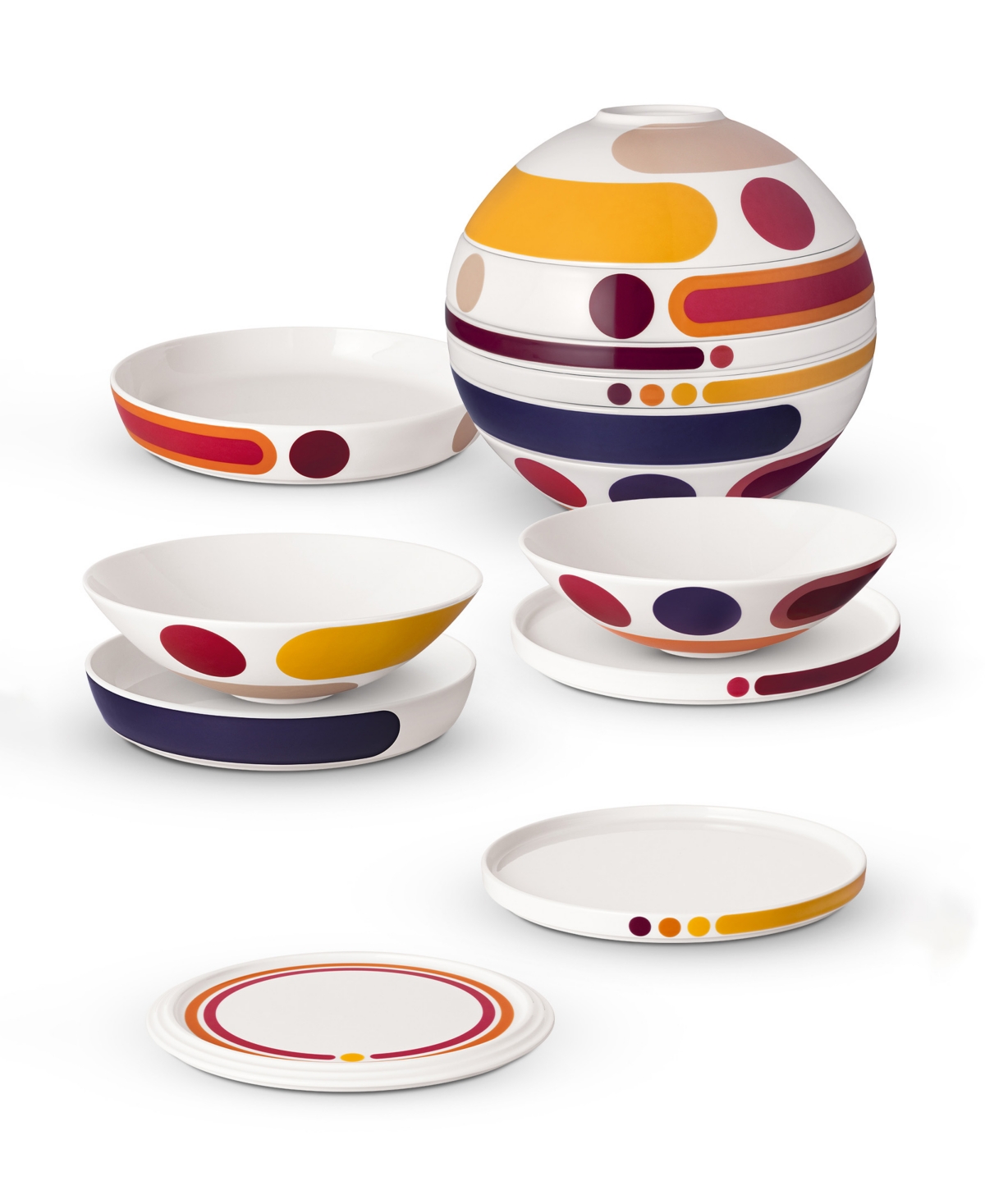 Villeroy & Boch La Boule Miami 7 Piece Set, Service for 2