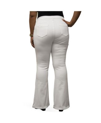 Women's Curvy Fit Stretch Denim Flare Jeans