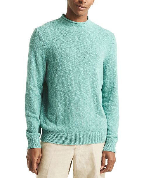 alfani Nautica Men's Slub Linen Crewneck Sweater Men's Fashion & Accessories