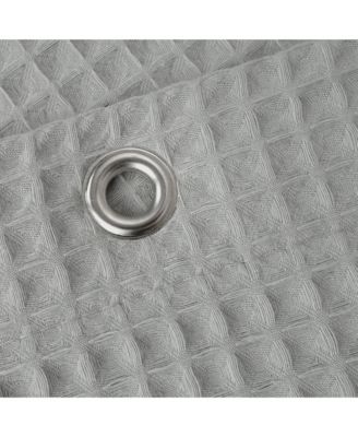 Cotton Blend Soft Waffle Weave Shower Curtain