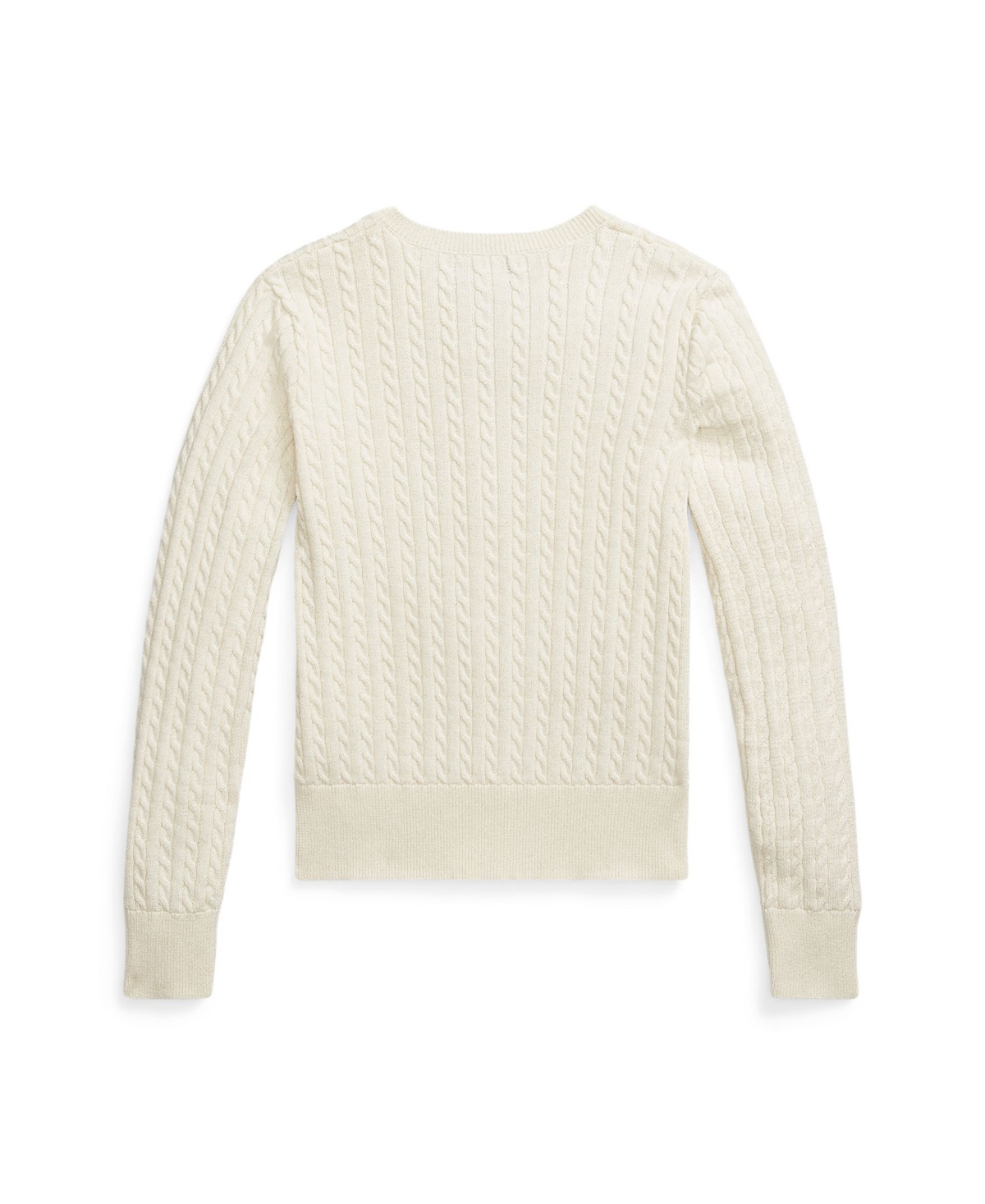 Polo Ralph Lauren Big Girls Metallic Cable Cotton-Blend Cardigan Sweater