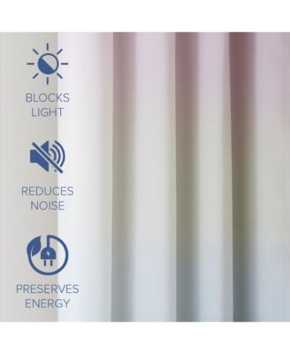 Blackout Grommet Taylor Ombre Curtains Pair, Rainbow, 52"×63"