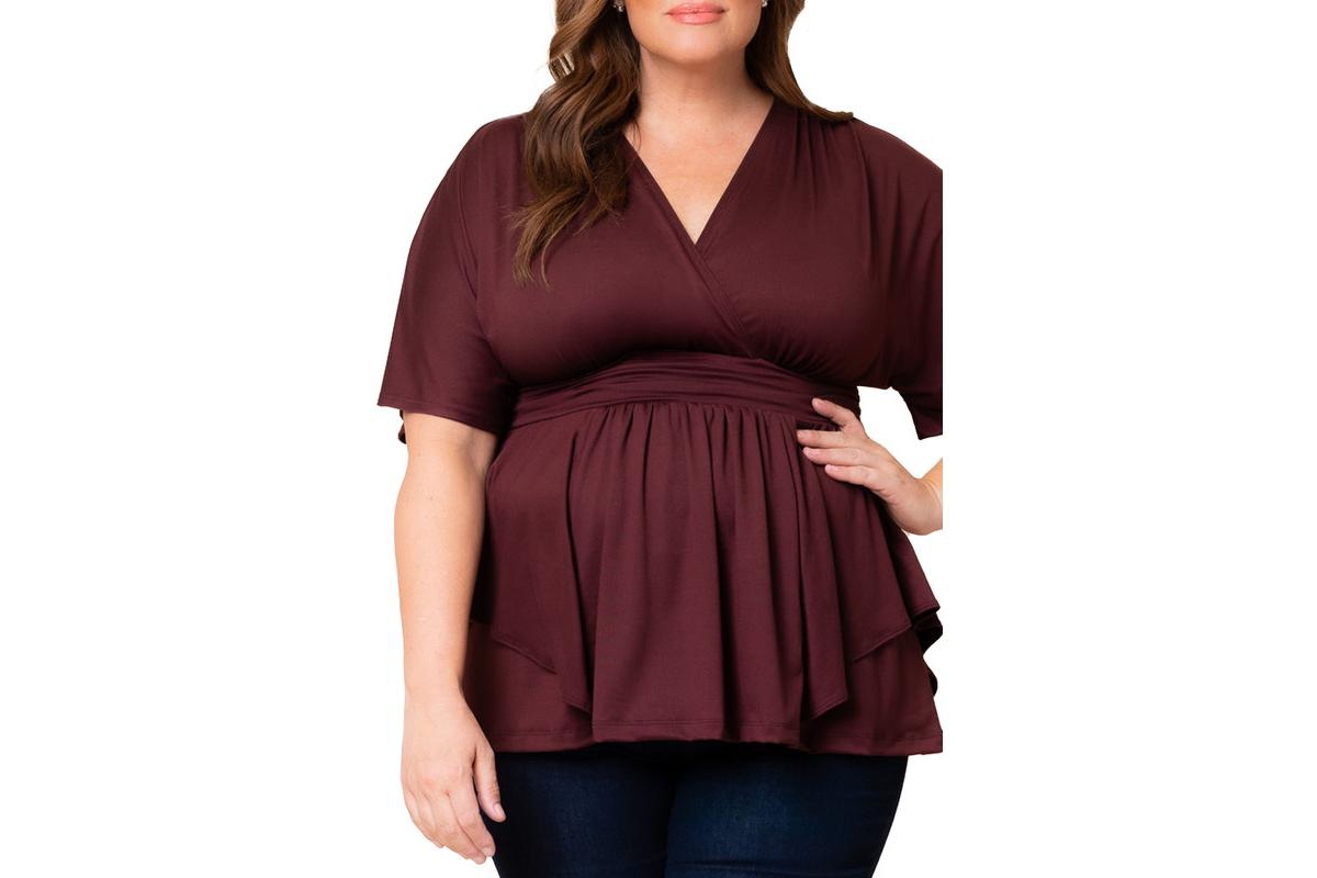 Kiyonna Plus Size Promenade Jersey Top