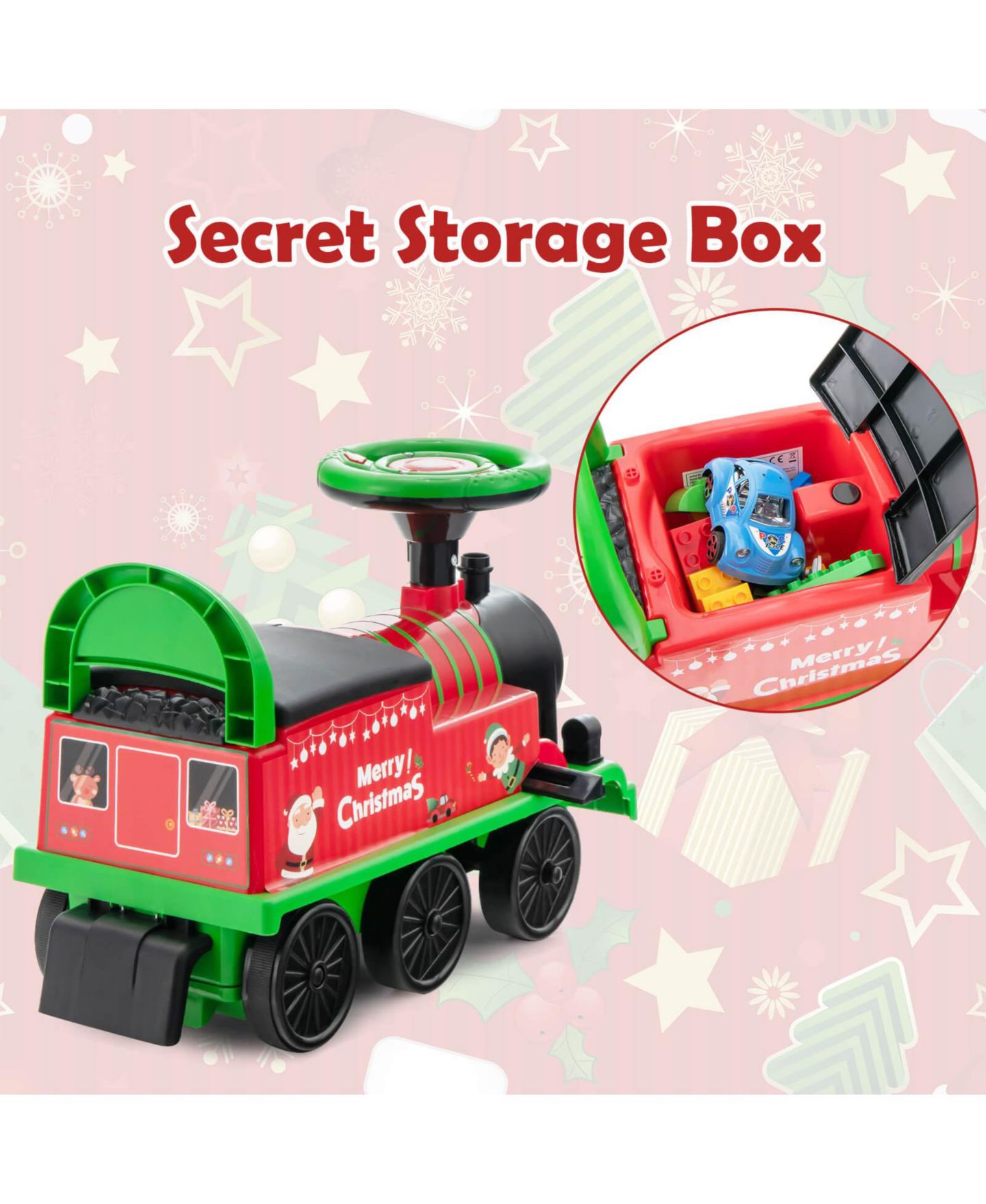 Детские игрушки HONGGE 6V Electric Kids' Ride-On Train with 16-Piece Track Set — фото 7