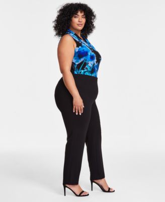 Plus Size Hollywood Slim-Fit Ankle Pants