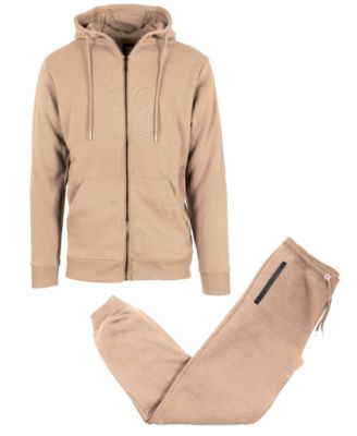 Men's Modern Fit Fleece-Lined Zip Up Hoodie and Jogger,  2-Piece Set