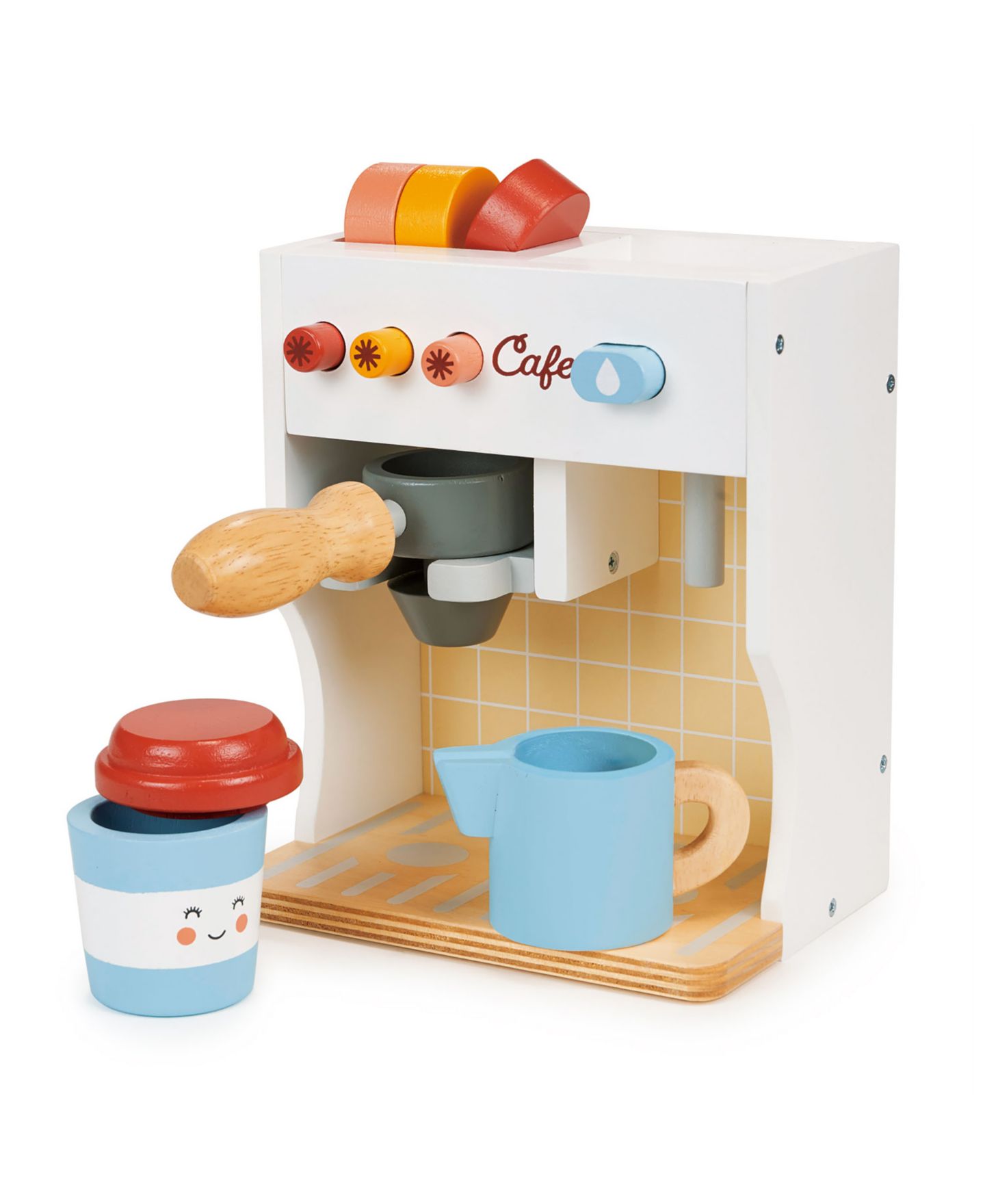 Детские игрушки Mentari Toys Barista Wooden 6-Piece Coffee Maker Set, Ages 3+ — фото 4