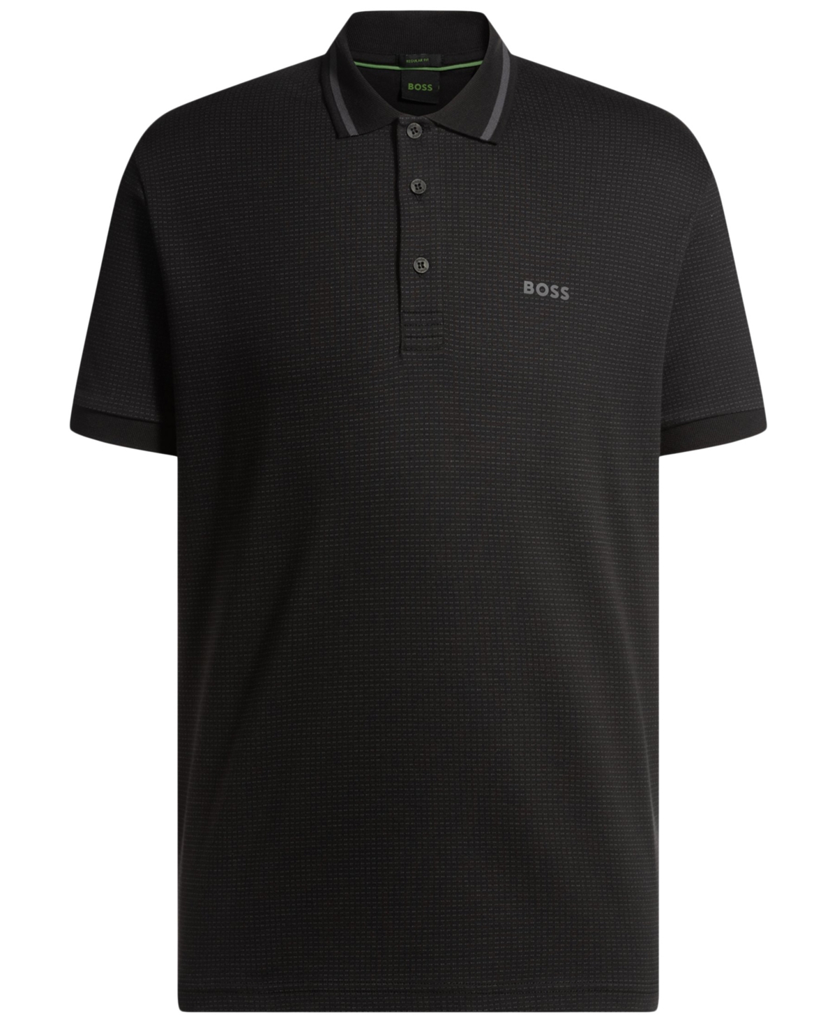 Hugo Boss Boss By  Men's Jacquard Regular-fit Paddy Polo In Black