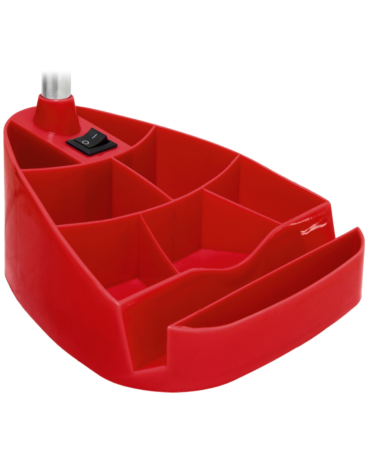 Creekwood Home 18.5" Flexible Gooseneck Organizer Desk Lamp In Red