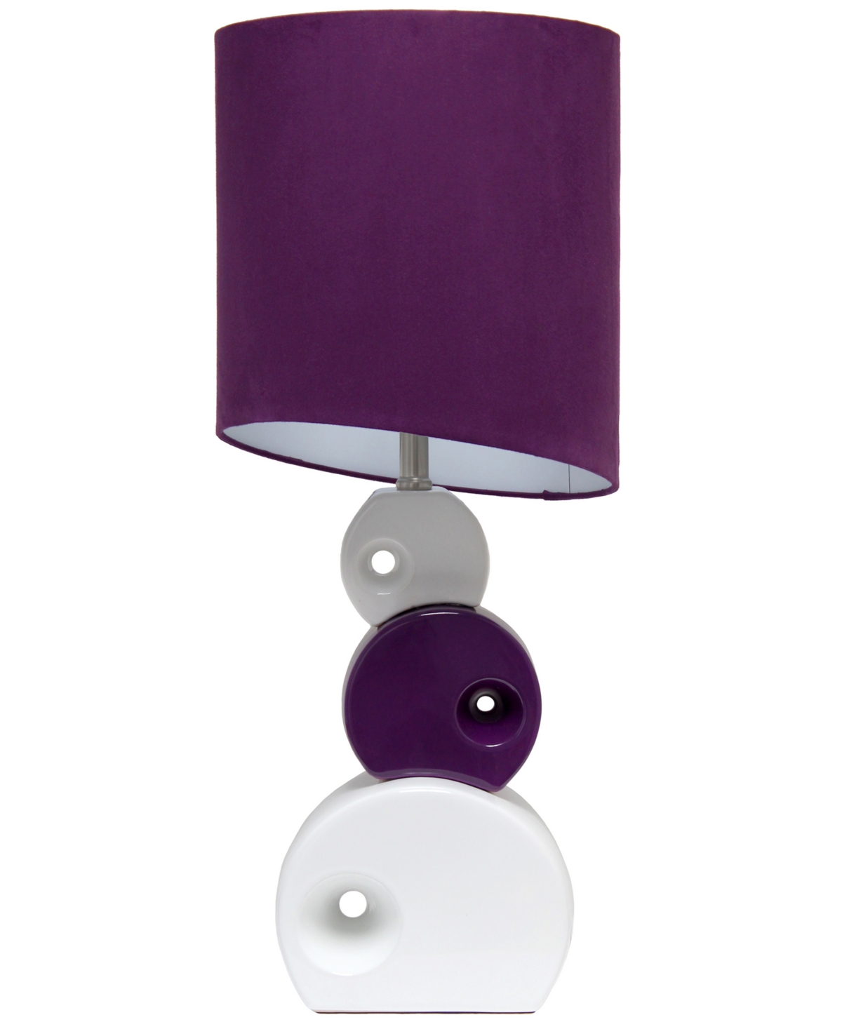 Lalia Home 28.5" Modern Stacked Circle Table Lamp In Purple