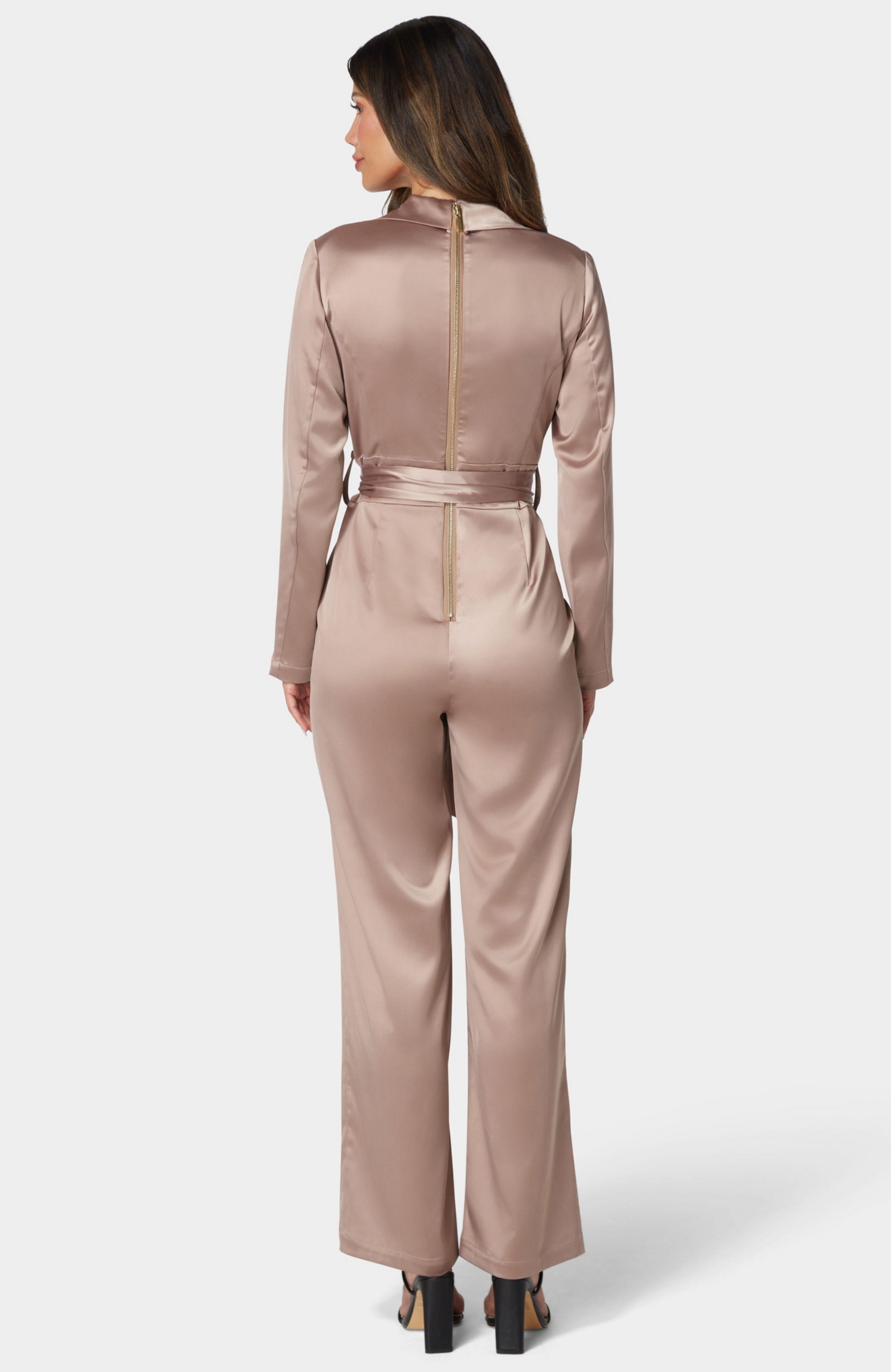 Bebe Women's Satin Blazer Jumpsuit