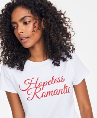 Women's Hopeless Romantic Graphic T-Shirt, Exclusively at Macy's
