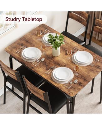 Dining Table for 4, Small Table and Chairs Set of 5, Dinette Set for 4,  5 Piece Kitchen & Dining Room Sets