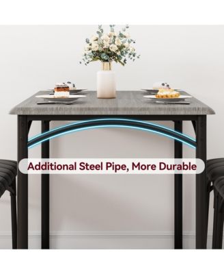 Dining Table Set for 4, Kitchen Table and Chairs for 4, Rectangular Kitchen Table Set , Dining Room Table Set,Grey