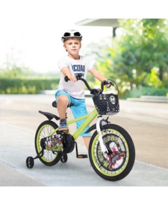 16/18 Inch Kids Bike Adjustable with Detachable Training Wheels for 4-8 Years Old