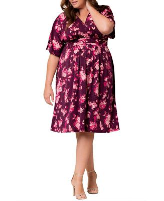 Plus Size Gia A-Line Midi Dress with Pockets