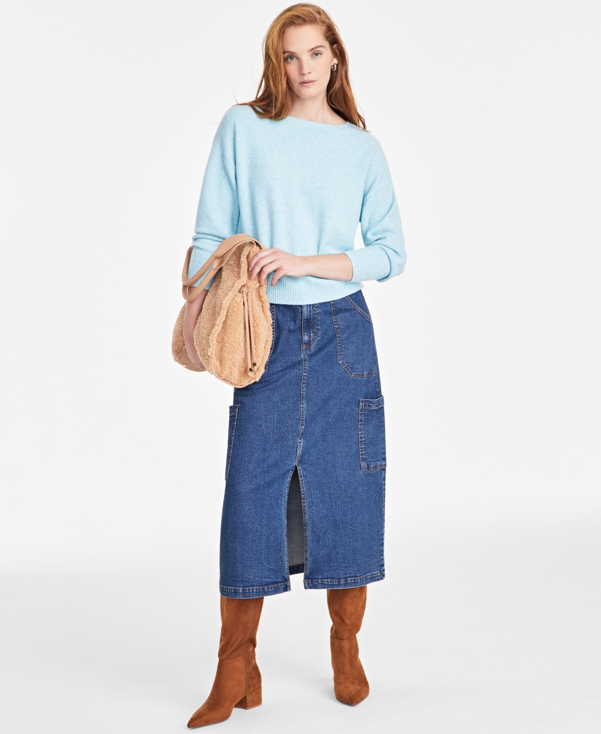 On 34th Women's Marled Boatneck Sweater, Exclusively At Macy's In Blue Riviera