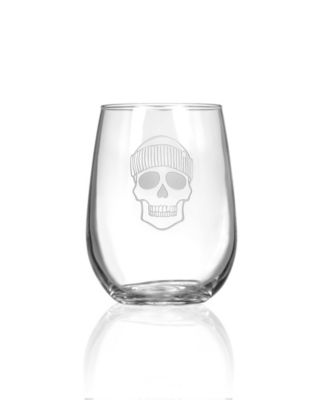 Numbskulls Stemless Wine Tumbler 17oz - Set of 4 Glasses