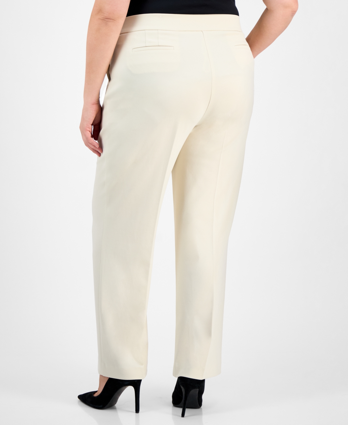 Ak Anne Klein Plus Size Pull-on Wide-leg Pants