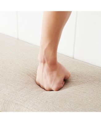 Shoe Storage Bench with Padded Seat, Shoe Rack Bench for Entryway, Shoe Storage Shelf with Metal Frame, 2-Tier Shoe Organizer Shelf for Hallway Bedroom Living Room Dorm Department, Gold