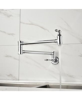 Wall-Mount Folding Pot Filler Faucet for Space-Saving and Convenient Kitchen Use