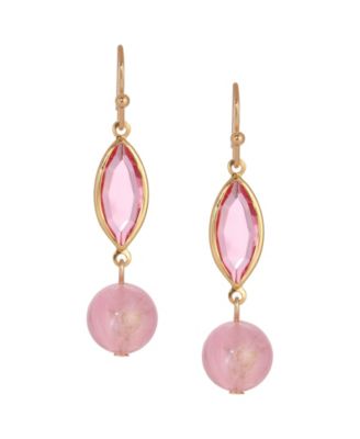 Glass Acrylic Bead Drop Earrings