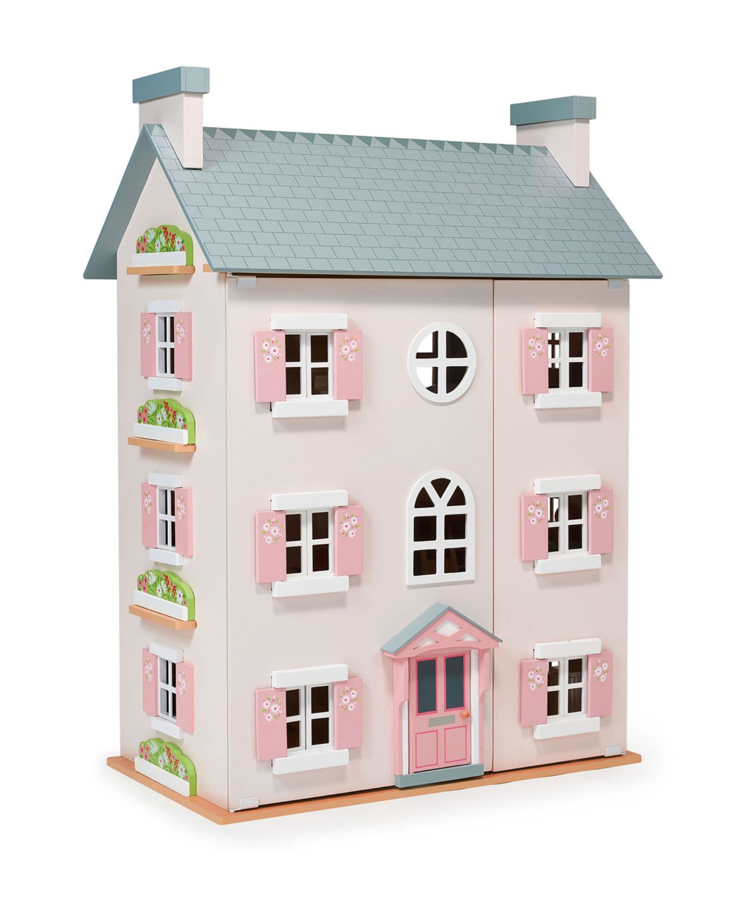 Четырёхэтажный деревянный кукольный дом Mentari Toys Heather Hall с рабочими окнами, 3+ — фото 1