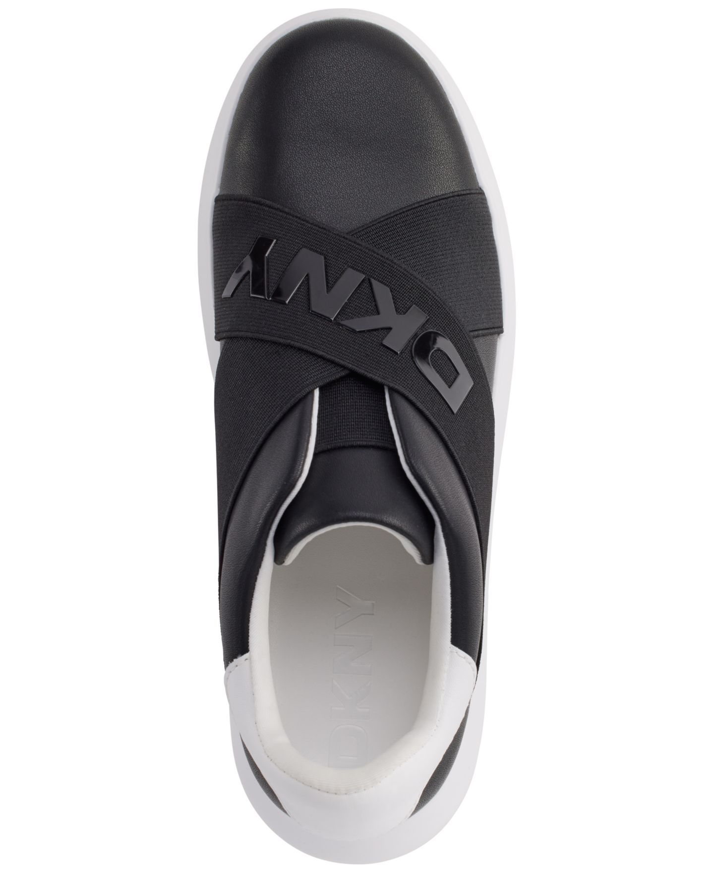 Женские кроссовки DKNY Jaye Slip-On, цвет: Чёрный / Белый — фото 4