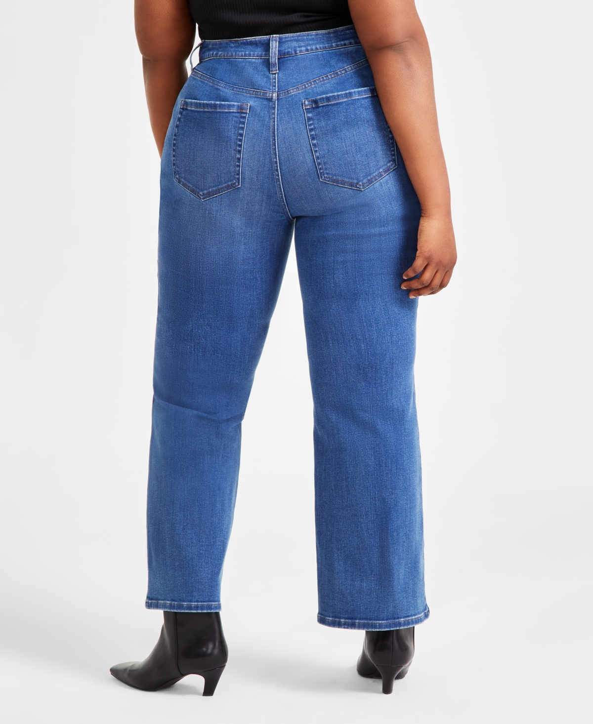 Inc International Concepts Plus Size Mid-rise Bootcut Jeans, Exclusively At Macy's In Light Indigo