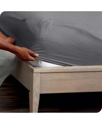 Double Brushed Dual Pocket Microfiber Fitted Sheet, Queen