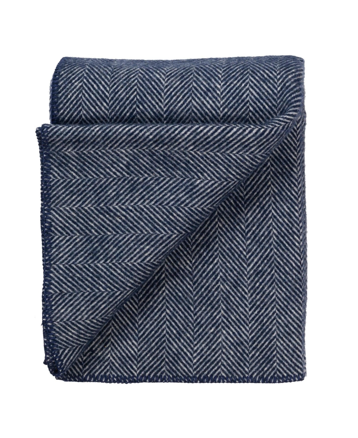 Prince Of Scots Highland Tweeds Big Throw, 59" X 80" In Navy White