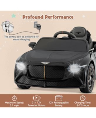 12V Powered Car Kids Ride-on Racer Car Licensed Bentley Bacalar
