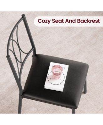 Dining Table Set for 2, Kitchen Table and Chairs, Square Dining Room Table Set , 3 Piece Dining Table Set , Rustic Grey