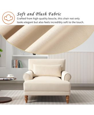 Mirod Elegant Circular Armrests, Ergonomic Lumbar Support, Vintage Roman Column Legs, Luxurious Large Size, Enhances Living Room Aesthetics, for Living room, Bedroom and study