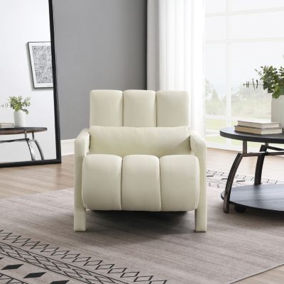 Streamdale Modern Linen Accent Chair with Pillow for Comfort