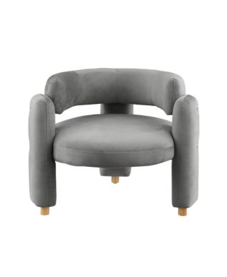 Barrel Accent Chair Curved Arms, Waterfall Seat