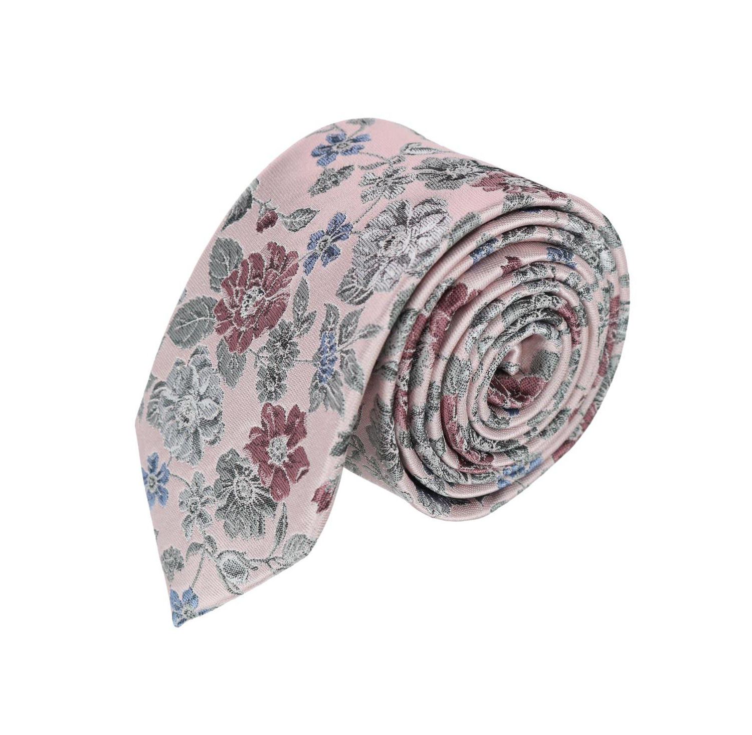 Men's Nico Subtle Vine and Flower Patterned Silk Necktie