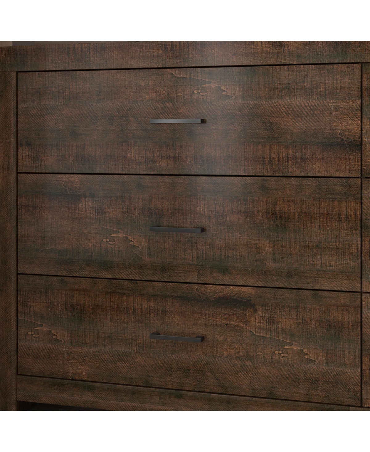 Homsee White Dresser with 9 Handleless Drawers & Led Light, Chest of Drawers with Charging Station