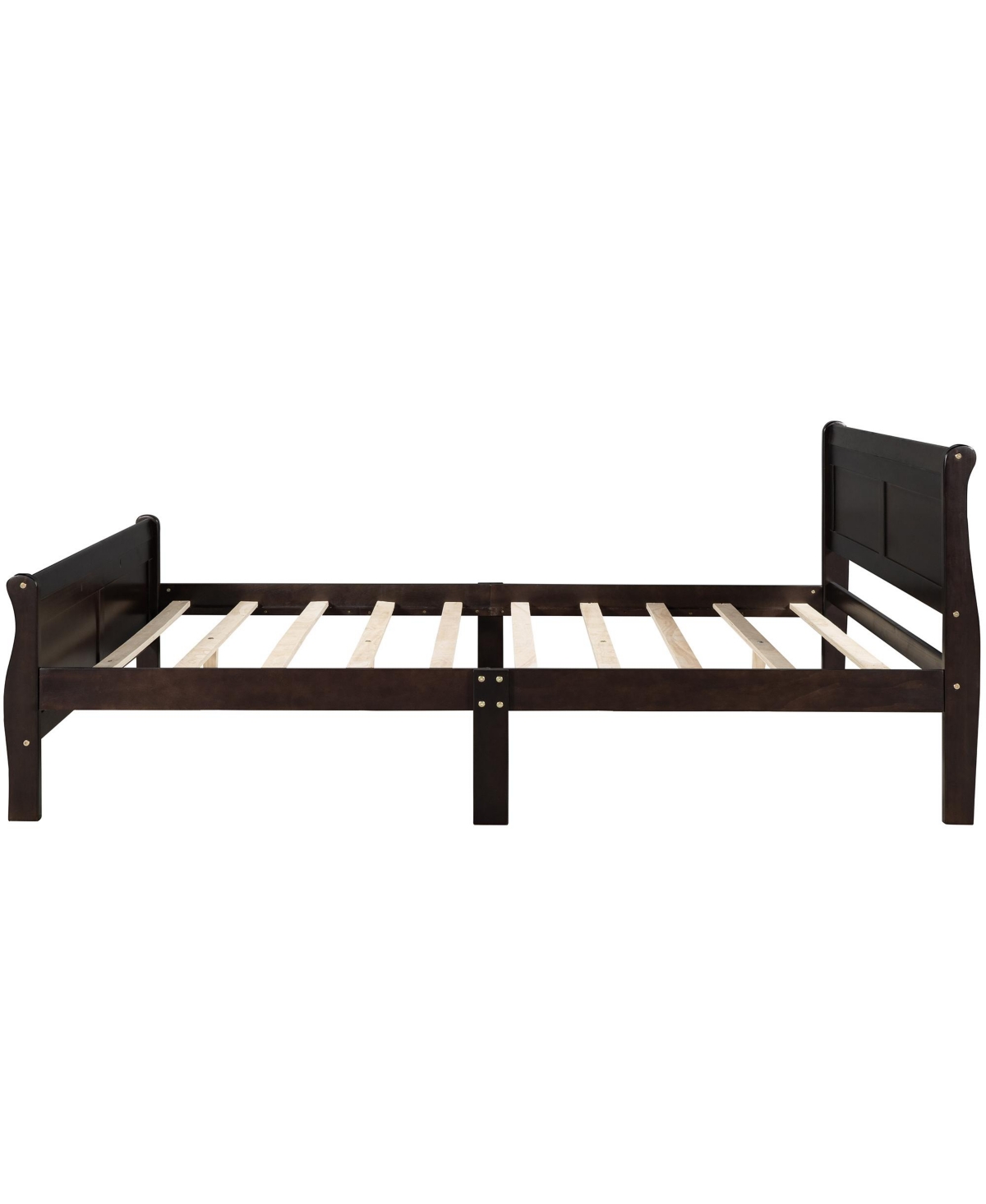 Slickblue Wood Platform Bed with Headboard and Sturdy Wooden Slat Support for Enhanced Mattress Stability