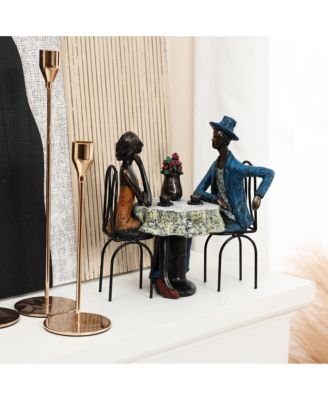 Modern Brown Polyresin Couple Date Night Tabletop Home Decor