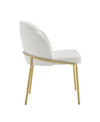 Modern Dining Chairs Set of 2, White and Brown, Comfort and Style