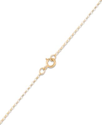 Polished Donut Frontal 18" Necklace in 14k Tri-Color Gold