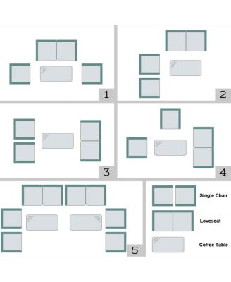 4 Pieces Comfortable Outdoor Rattan Sofa Set with Glass Coffee Table-Gray
