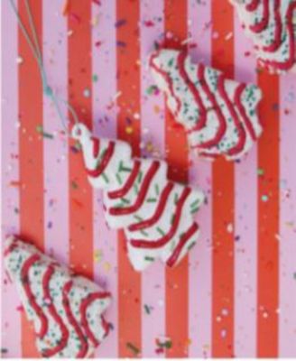 Christmas Tree Cake Glass Ornament