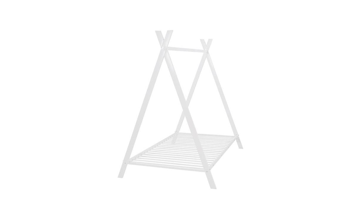 Slickblue Kids Wooden House Tent Bed Frame with Canopy Fun Playhouse Design & Sturdy Build