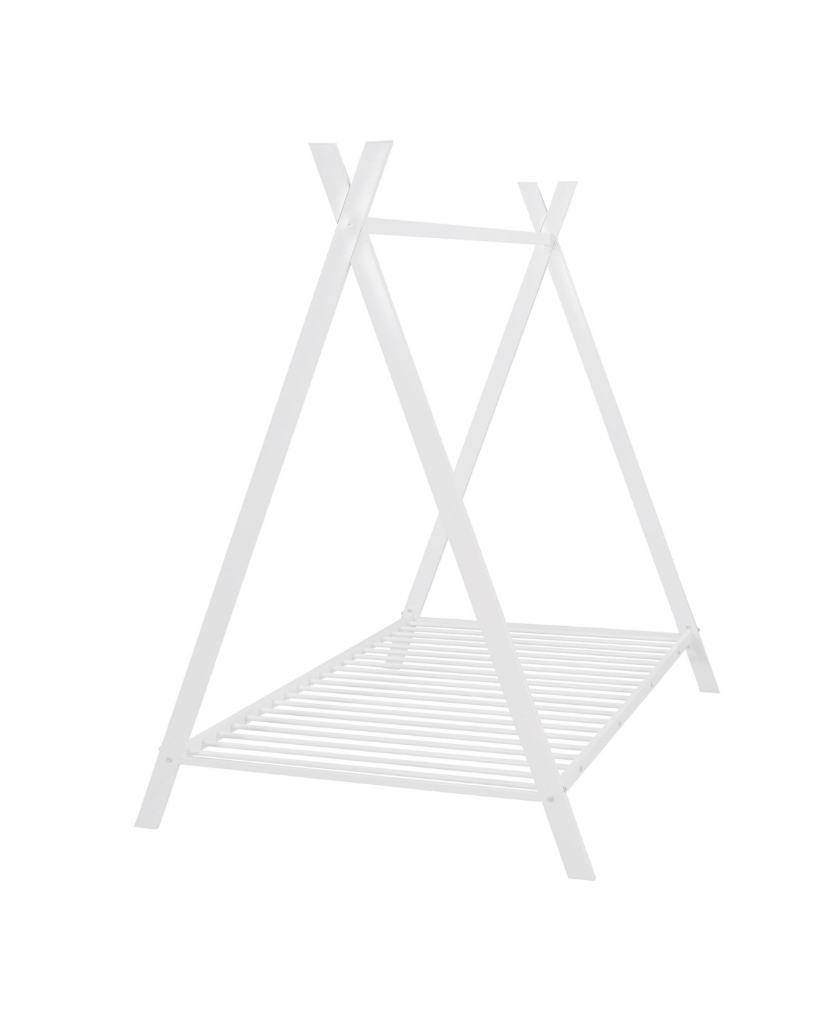 Slickblue Kids Wooden House Tent Bed Frame with Canopy Fun Playhouse Design & Sturdy Build